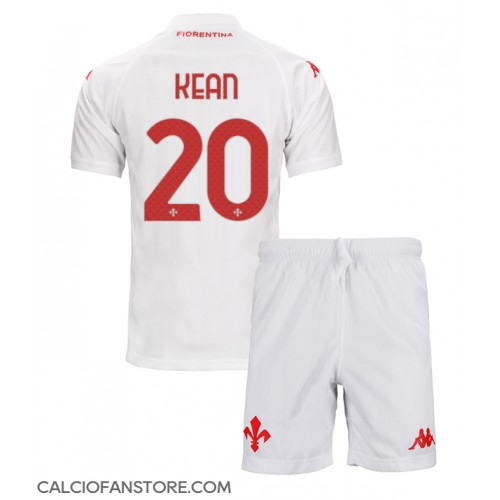 Maglia Calcio Fiorentina Moise Kean #20 Seconda Divisa Bambino 2024-25 Manica Corta (+ pantaloncini)